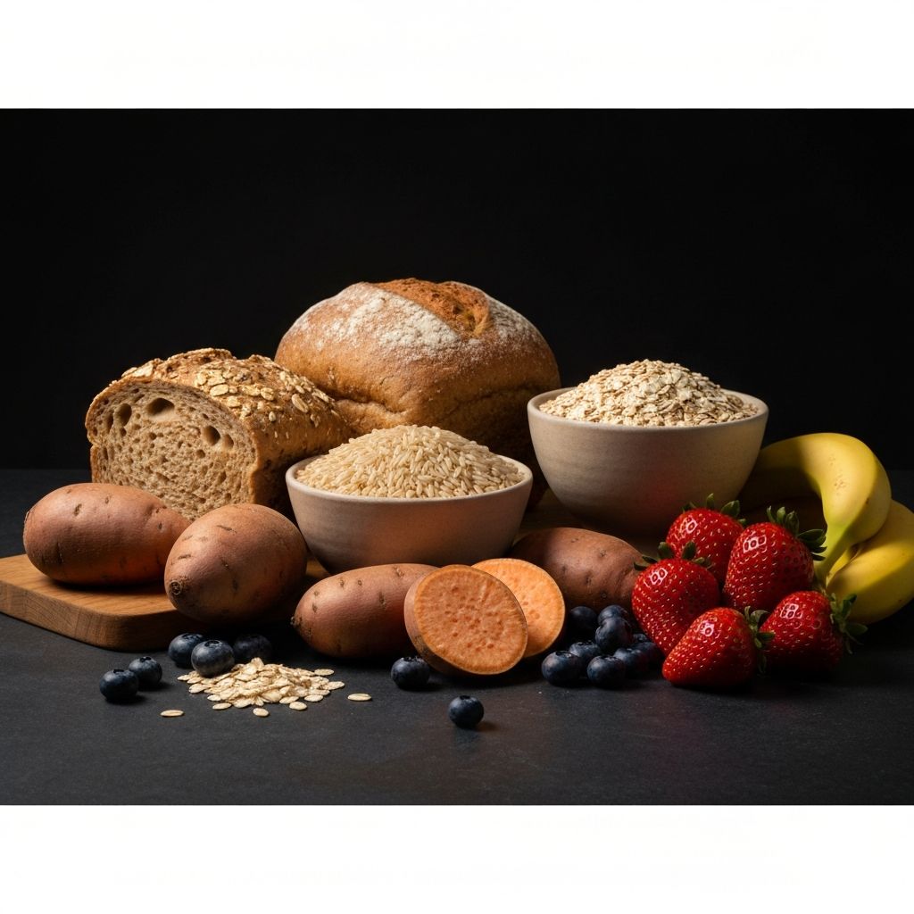 Polnozrnati kruh, rjavi riž in sladki krompir